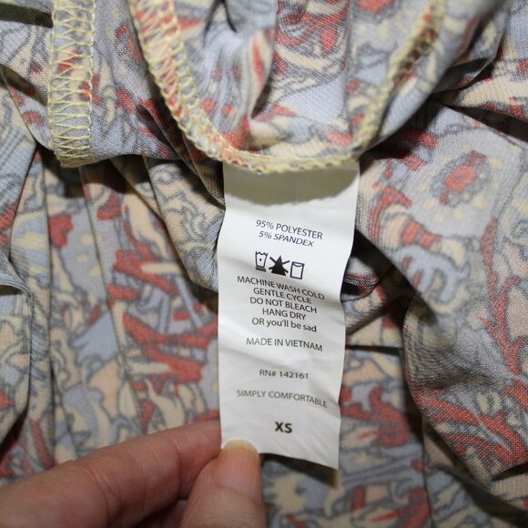 LulaRoe stretch A-line floral skirt Azure - XS New simply comfortable - Picture 7 of 7